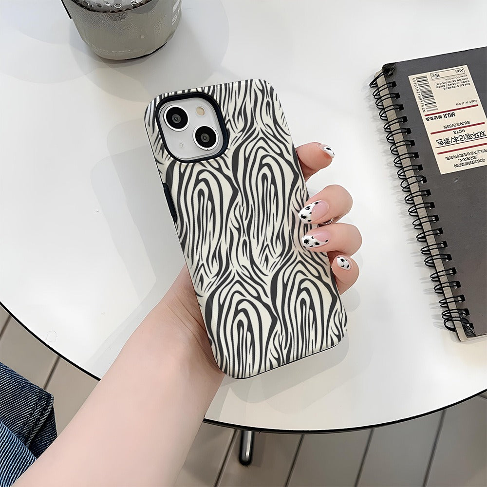 Tiger pattern Apple phone protective 2-in-1 film case